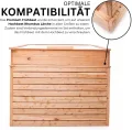 Premium Frühbeet 116x76x30 cm aus europäischer Lärche mit Klappdeckel - Wetterfest - Polycarbonat-Fenster - Hochbeet-Aufsatz aus Holz, kompatibel mit Hochbeet, für Garten, Balkon & Terrasse - Thumbnail 8