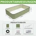 INNO STAGE Verstellbares Hochbeet, 150 x 90 x 30 cm, Pflanzkästen aus Metall für den Außenbereich zum Anbau von Gemüse, Kräutern und Blumen, Hochbeet-Bausatz aus Stahl – Olivgrün, 2er-Pack - Thumbnail 2