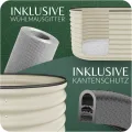 GRUNA - Hochbeet Metall 200x60x75 cm I 6 in 1 Modular Hochbeete-Kit I 100% Rostfrei I Formstabil Dank Verstrebung I Hochbeete für Garten I Hochbeet Creme Weiß (200x60x75) - Thumbnail 4