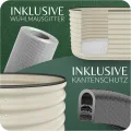 GRUNA - Hochbeet Metall 200x60x42 cm I 6 in 1 Modular Hochbeete-Kit I 100% Rostfrei I Formstabil Dank Verstrebung I Hochbeete für Garten I Hochbeet Creme Weiß (200x60x42) - Thumbnail 4