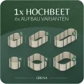GRUNA - Hochbeet Metall 200x80x75 cm I 6 in 1 Modular Hochbeete-Kit I 100% Rostfrei I Formstabil Dank Verstrebung I Hochbeete für Garten I Hochbeet Creme Weiß (200x80x75) - Thumbnail 5