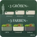 GRUNA - Hochbeet Metall 200x80x75 cm I 6 in 1 Modular Hochbeete-Kit I 100% Rostfrei I Formstabil Dank Verstrebung I Hochbeete für Garten I Hochbeet Creme Weiß (200x80x75) - Thumbnail 6