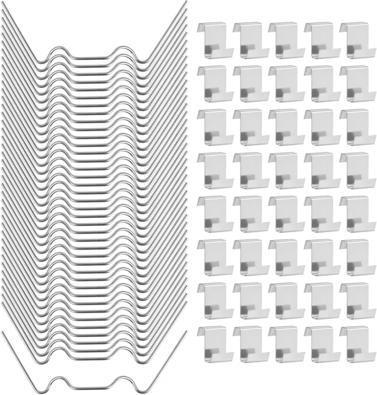 BOPHIS 120PCS Gewächshaus Klammern Edelstahl Gewächshausklammern Gewächshaus Zubehör Klammer Sturmfest Gewächshaus Zubehör für Hohlkammerplatten, Gewächshaus Platten, Doppelstegplatten – Bild 5