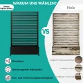 Pflanzkasten aus Metall für den Außenbereich mit Spalier, Hochbeet aus Metall mit Rad, freistehender Sichtschutz-Pflanzkasten für Blumen, Gemüse im Garten, auf der Terrasse, auf dem Balkon - Thumbnail 6