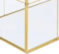 Relaxdays Pflanzenterrarium, Glas & Kupfer, HBT: 27x30x15 cm Deko Glashaus Kakteen & Moos, Glaskasten Fensterbank, gold - Thumbnail 6