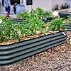 Hochbeet Garten Balkon optionaler Gewächshausaufsatz | stahlverzinktes & pulverbeschichtetes 0,6mm Metall anthrazit - Edelstahlschrauben (400L Set - Hochbeet + Gewächshausaufsatz) – Bild 2