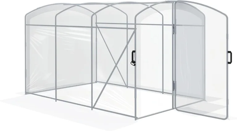 Outsunny Foliengewächshaus, 3 x 2 x 1,95 m Treibhaus, Winddichtes Tomatenhaus mit 1 Tür, Tunnel-Gewächshaus für Balkon Garten, PE, Transparent – Bild 1