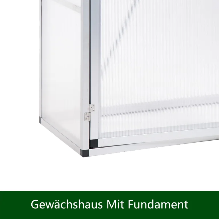 Aluminium-Gewächshaus – kompakter Tomatenzüchter – 3 Türen – 190 x 52 x 182 cm – Silber – ideal für kleine Räume und städtische Gartenarbeit – Bild 7