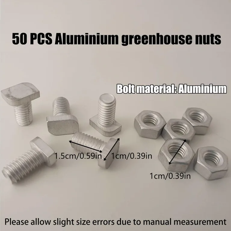 50 Stück Gewächshaus Schraube, Hammerkopfschrauben M6 für Gewächshäuser Glashäus Aluminium Gewächshaus als Gewächshausschrauben Hammerschraubenalu Zubehör – Bild 2