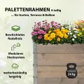 TRUTZHOLM Hochbeet aus Holz 120x80x80 cm Palettenrahmen 4-teilig stapelbar steckbar faltbar Pflanzbeet Beeteinfassung Holzrahmen Aufsatzrahmen für Europalette Garten Balkon Terrasse in Grau - Thumbnail 2