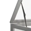 Outsunny 3 Stufen Gewächshaus Treibhaus Frühbeet mit Zwei Türen Frühbeetkasten aus Polycarbonat und Holz wetterfest Belastbar bis 15 kg(je Einlegeboden) 58 x 44 x 78 cm Dunkelgrau - Thumbnail 9