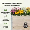 TRUTZHOLM Hochbeet aus Holz 120x80x80 cm Palettenrahmen 4-teilig stapelbar steckbar faltbar Pflanzbeet Beeteinfassung Holzrahmen Aufsatzrahmen für Europalette Garten Balkon Terrasse in Natur - Thumbnail 2
