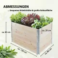 TRUTZHOLM Hochbeet aus Holz 120x80x80 cm Palettenrahmen 4-teilig stapelbar steckbar faltbar Pflanzbeet Beeteinfassung Holzrahmen Aufsatzrahmen für Europalette Garten Balkon Terrasse in Natur - Thumbnail 3
