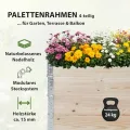 TRUTZHOLM Hochbeet aus Holz 120x80x80 cm Palettenrahmen 4-teilig stapelbar steckbar faltbar Pflanzbeet Beeteinfassung Holzrahmen Aufsatzrahmen für Europalette Garten Balkon Terrasse in Natur - Thumbnail 10