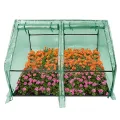 Kleines Gewächshaus 140g/m² HDPE 180x90x90cm Mini Gewächshaus Mit 2 Rollladen Regenschutz UV-beständig Frostbeständig für Garten Balkon (Grün) - Thumbnail 10