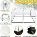 Kleines Gewächshaus Glasfaser 180x90x90cm Mini Gewächshaus Mit 2 Rollladen Insektensicher Atmungsaktiv Tomatengewächshaus,für Garten Balkon (Weiß) - Thumbnail 5