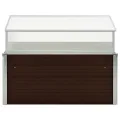 Gewächshaus with Verzinkter Stahl, Durable Material, Removable Roof, Blumenkasten Balkon, Hochbeete für Balkon, Pflanzkübel Outdoor, Brown, 100x100x85 cm - Thumbnail 10