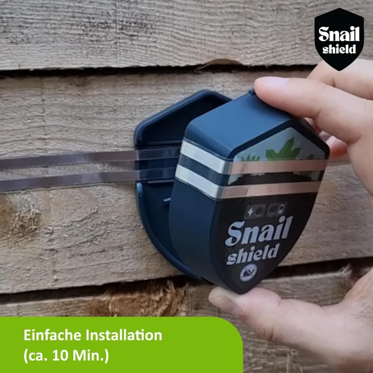 Snail Shield - Schneckenzaun Elektrisch Set für Hochbeet mit 11m Zaunband, Schneckenschutz für Gärten, Gemüsebeet, Pflanzen, Einfache Installation, verbesserte Software 2026 (Made in EU) – Bild 4