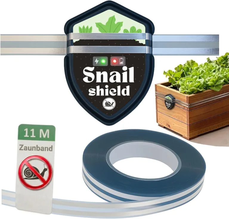 Snail Shield - Schneckenzaun Elektrisch Set für Hochbeet mit 11m Zaunband, Schneckenschutz für Gärten, Gemüsebeet, Pflanzen, Einfache Installation, verbesserte Software 2026 (Made in EU) – Bild 1