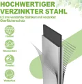 Hochbeet Metall,975L Pflanzkasten Hochbeete für Garten,Rostfreies Stahlblech Kräuterbeet, Verzinktes Gemüsebeet Pflanzenbeet zum Anbau von Gemüse, Blumen, 180x90x58 cm Rechteckigl,Schwarz M - Thumbnail 6