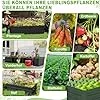 Hochbeet 120x60x58cm Blumenkasten Verzinkter Stahl Pflanzkübel Groß Außen Pflanzkasten Frühbeet Pflanzbeet Gartenbeet Rechteck für Garten Balkon, Schwarz – Bild 2