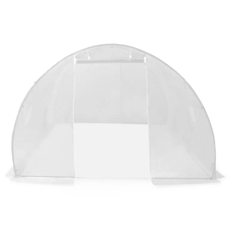 Gewächshaus Großes Tomatenhaus 450x300x200 cm PE-Netzgewebe 170 g/m² Stahlrahmen Model45750 – Bild 4