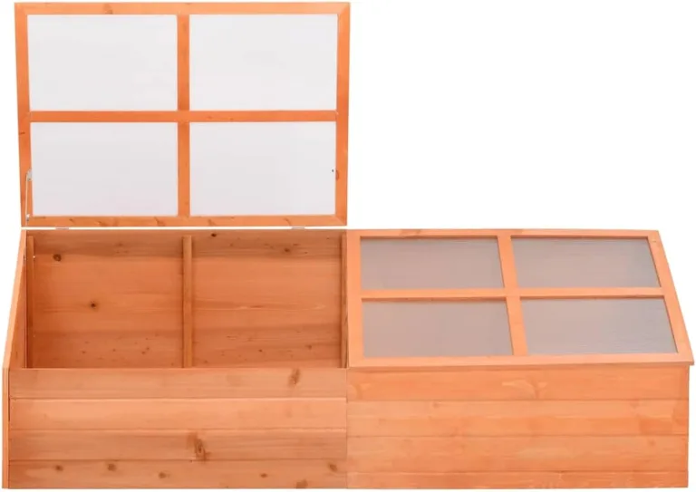 Tidyard Holz Treibhaus 180x57x62 cm Pflanzenhaus mit PC-Platte für Garten und Gewächshaus – Bild 2