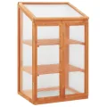 Großes Holz-Gewächshaus: Schutz für Pflanzen, 2 Regale, Klappdeckel, Zusammenbau erforderlich Model314848 - Thumbnail 9
