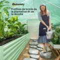 Outsunny Gartengewächshaus 12 m², 4 x 3 x 2 m Garten-Tunnelgewächshaus mit Rolltüren und großen Netzfenstern, Gewächshaus aus verzinktem Stahl und UV-beständigem PE mit hoher Dichte 140 g/m², grün - Thumbnail 8
