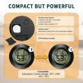 Hygrometer Thermometer Mini Digital Temperatur Luftfeuchtigkeitsmessgerät Rund Humidity Meter für Innenräume, Gewächshäuser, Terrarien, Gitarrenkoffer,Humidor, Inkubatoren & Glas (3er Pack) - Thumbnail 5
