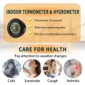 Hygrometer Thermometer Mini Digital Temperatur Luftfeuchtigkeitsmessgerät Rund Humidity Meter für Innenräume, Gewächshäuser, Terrarien, Gitarrenkoffer,Humidor, Inkubatoren & Glas (3er Pack) - Thumbnail 3