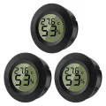 Hygrometer Thermometer Mini Digital Temperatur Luftfeuchtigkeitsmessgerät Rund Humidity Meter für Innenräume, Gewächshäuser, Terrarien, Gitarrenkoffer,Humidor, Inkubatoren & Glas (3er Pack) - Thumbnail 1