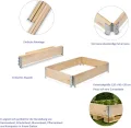 gardivo Hochbeet 80 x 60 x 20 cm - 3-teilig halbe Europalette Rahmen aus Holz, Garten Hochbeete, Beeteinfassung, Holzrahmen, stapelbar, steckbar - Thumbnail 3