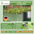 TTL GARDEN 200x100x80cm Inspire L Salbei Metall Hochbeet - Stahl rostfrei verzinkt & grün lackiert Wellblech sehr stabil Garten Beet Form oval für Gemüse Kräuter Blumen Gartenbeet Gemüsebeet - Thumbnail 9