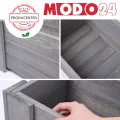 Pflanzkübel aus Holz, Hochbeet mit Schutzfolie, Kiefernholz Pflanzkasten Blumenkasten für Outdoor Garten Terrasse Balkon, Wetterfest, Stabil & Dekorativ, 30x137x33 cm Farbe: Grau imprägniert - Thumbnail 9