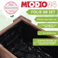 Pflanzkübel aus Holz, Hochbeet mit Schutzfolie, Kiefernholz Pflanzkasten Blumenkasten für Outdoor Garten Terrasse Balkon, Natürlich, Stabil & Dekorativ, 30x60x33 cm Farbe: Natur unbehandelt - Thumbnail 5