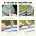 Hochbeet Metall, Pflanzbeet Hochbeete für Garten, 240 x 60 x 43 cm Hochbeet aus verzinktem Stahl mit stabilem Design, Rostschutz und Langer Haltbarkeit – Ideal für Gemüse, Einfacher Aufbau (Grau) - Thumbnail 8