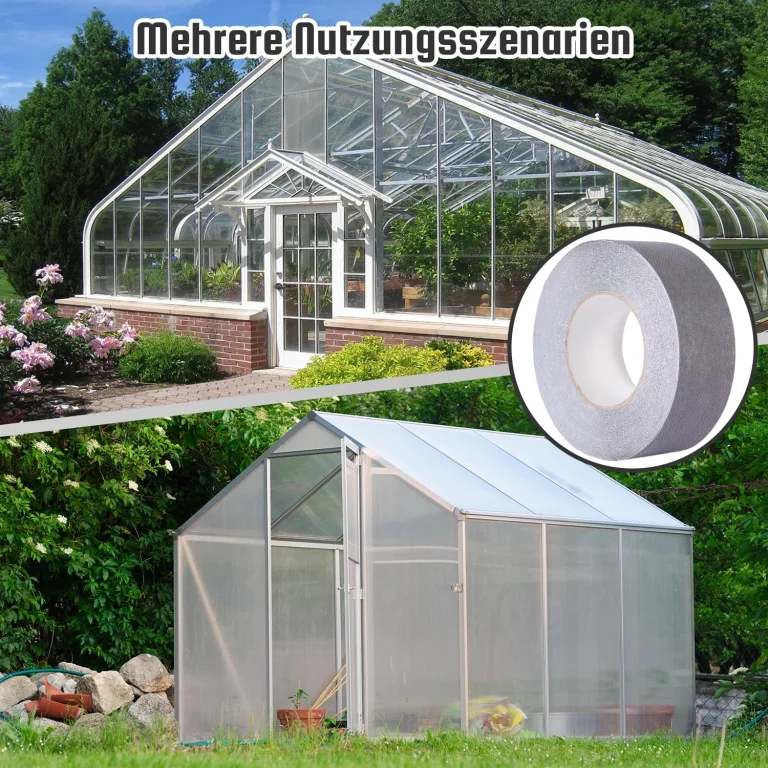 Dampfsperre Klebeband, 5cm x 25m Dachdecker Klebeband, Grau Hohlkammerplatten Kantenverschlussband, Anti Dust Klebeband für Stegplatten, Gewächshausdichtung, Gewächshaus Platten, Doppelstegplatten – Bild 5