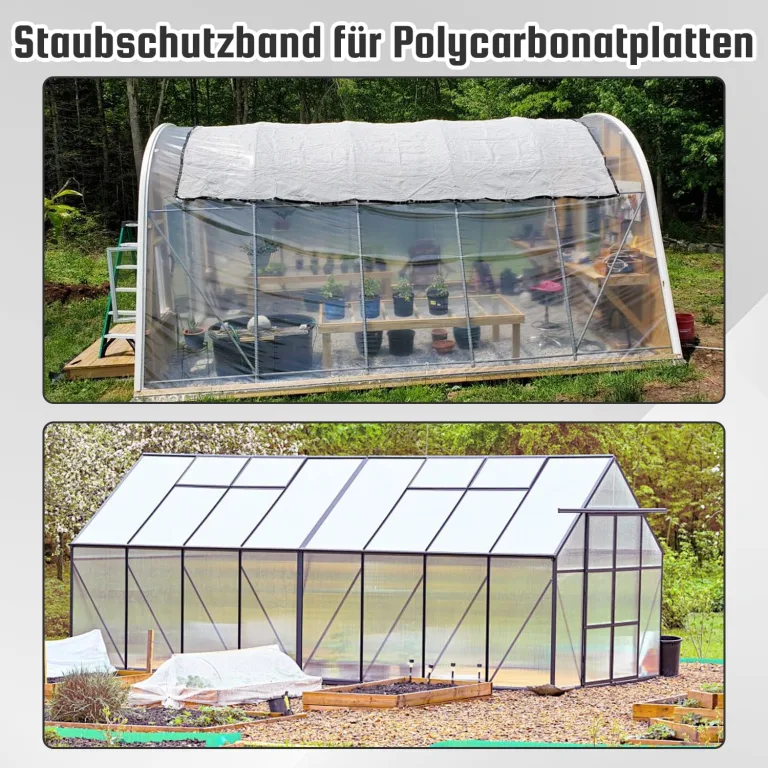 Dampfsperre Klebeband, 5cm x 25m Dachdecker Klebeband, Grau Hohlkammerplatten Kantenverschlussband, Anti Dust Klebeband für Stegplatten, Gewächshausdichtung, Gewächshaus Platten, Doppelstegplatten – Bild 6