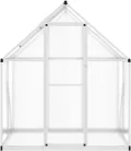 Refined Gewächshaus mit Fundamentrahmen Silbern 169x114x195 cm Alu - Thumbnail 4