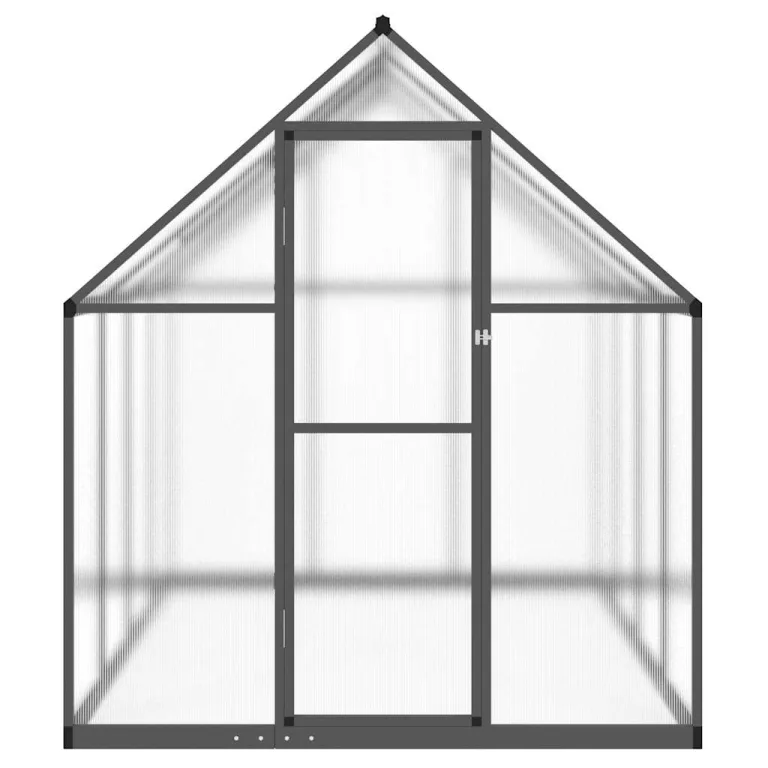 Refined Gewächshaus mit Fundamentrahmen Anthrazit 224x169x195 cm Alu – Bild 3