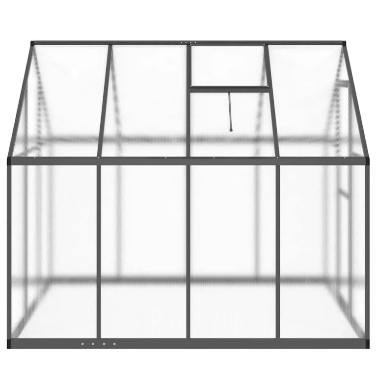 Refined Gewächshaus mit Fundamentrahmen Anthrazit 224x169x195 cm Alu – Bild 4