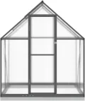 Refined Gewächshaus mit Fundamentrahmen Anthrazit 169x114x202 cm Alu - Thumbnail 4
