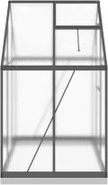 Refined Gewächshaus mit Fundamentrahmen Anthrazit 169x114x202 cm Alu - Thumbnail 5