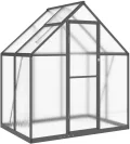 Refined Gewächshaus mit Fundamentrahmen Anthrazit 169x114x195 cm Alu - Thumbnail 3