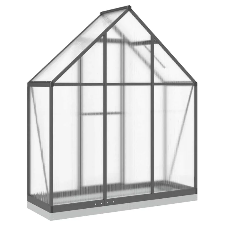 Refined Gewächshaus mit Fundamentrahmen Anthrazit 169x58x202 cm Alu – Bild 5
