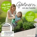HOFGARTEN Hochbeet Metall 200x80x78 cm - Hochwertiges Gartenbeet aus Zn-Al-Mg Stahl - wetterfest & rostgeschützt - Ergonomisches Gärtnern - Modell QuickGrow XL (Cremeweiß) - Thumbnail 7
