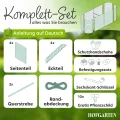 HOFGARTEN Hochbeet Metall 200x80x78 cm - Hochwertiges Gartenbeet aus Zn-Al-Mg Stahl - wetterfest & rostgeschützt - Ergonomisches Gärtnern - Modell QuickGrow XL (Cremeweiß) - Thumbnail 9
