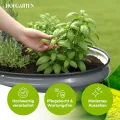 Hochbeet Metall 200x80x78 cm I Gartenbeet aus verzinktem Stahl I Pflanzbeet wetterfest & rostfrei I Ovales Gemüsebeet für Garten & Terasse I Hochbeet Bausatz ohne Boden (Anthrazit) - Thumbnail 6