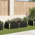 Hochbeet Metall Premium hochbeet Balkon oder Garten Pflanzkasten Hochbeete-Kit Kräuterbeet Balkon Hochbeet Hochbeete für Garten 160 x 80 x 45 cm Verzinkter Anthrazit - Thumbnail 1